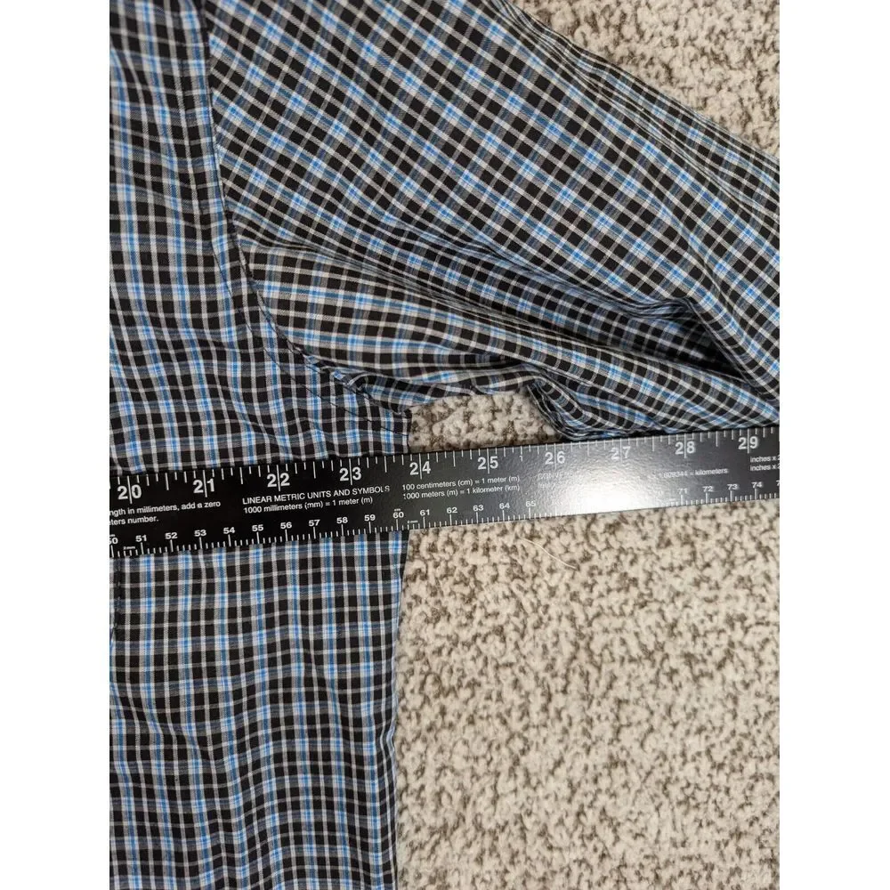 Wrangler Riata Western Button Down Long Sleeve Men's Large Gingham‎ Check